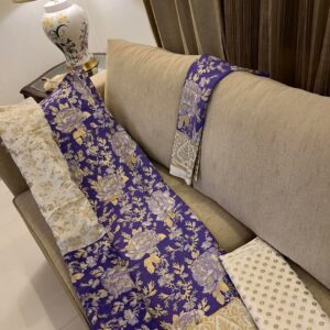 pure khaddi cotton screen print unstich 3 pieces