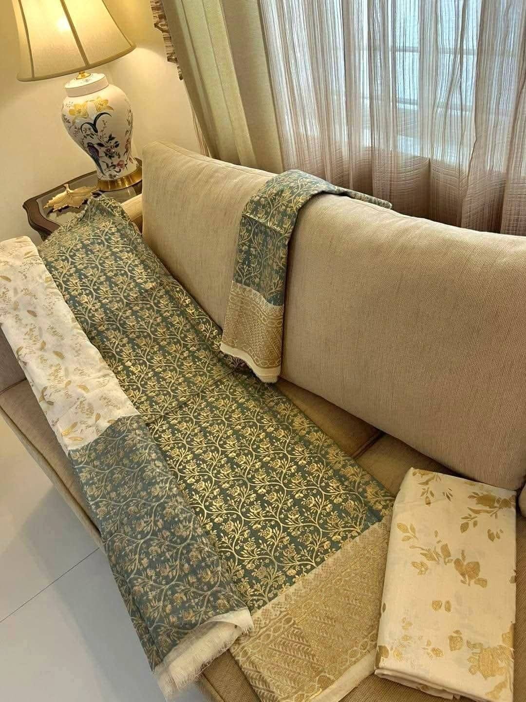 pure khaddi cotton screen print unstich 3 pieces pure khaddi cotton screen print unstich 3 pieces